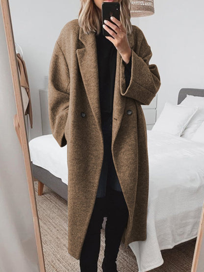 AD | Lång oversized kappa i ullblandning