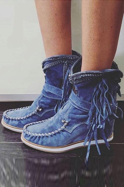 AD | Moccasinboots i mocka med fransar