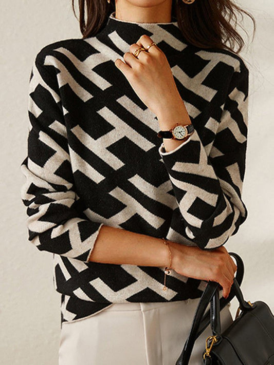 AD | Chic geometriskt stickad tröja