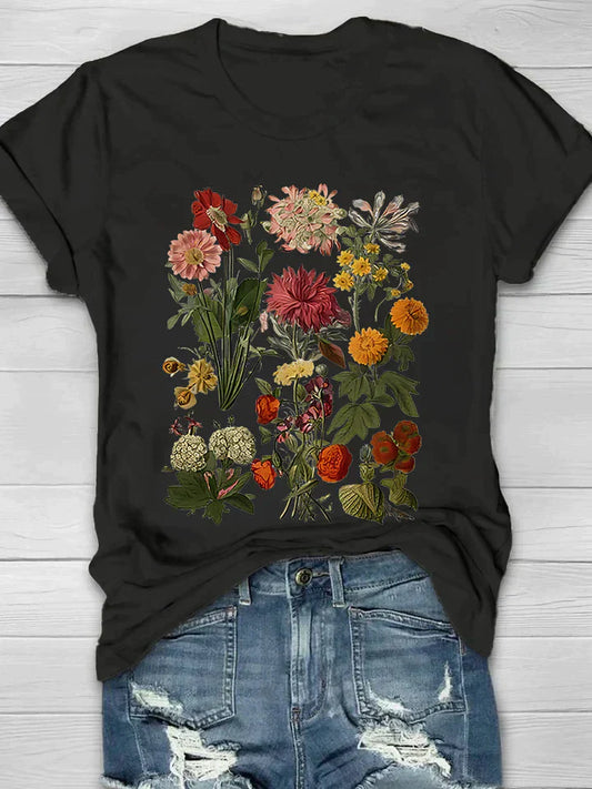 AD | Casual T-shirt med blommigt mönster