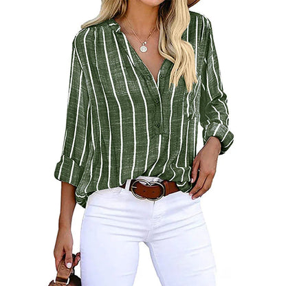 AD | Vintage och randig blus med knappar