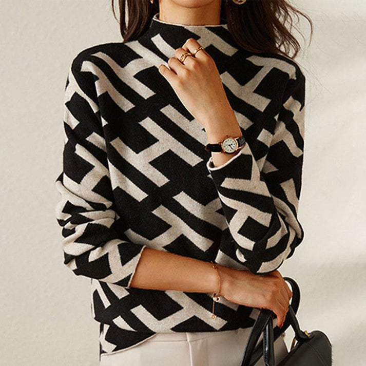 AD | Chic geometriskt stickad tröja