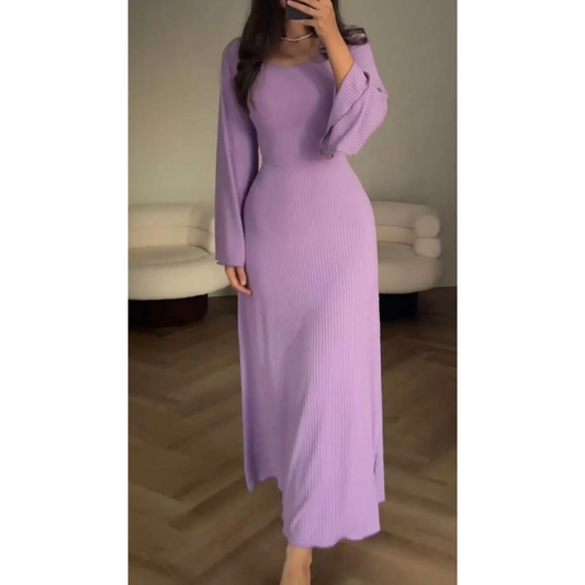 AD | Elegant ribbad maxiklänning