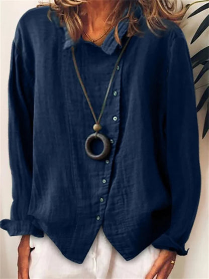 AD | Asymmetrisk blus med knäppning