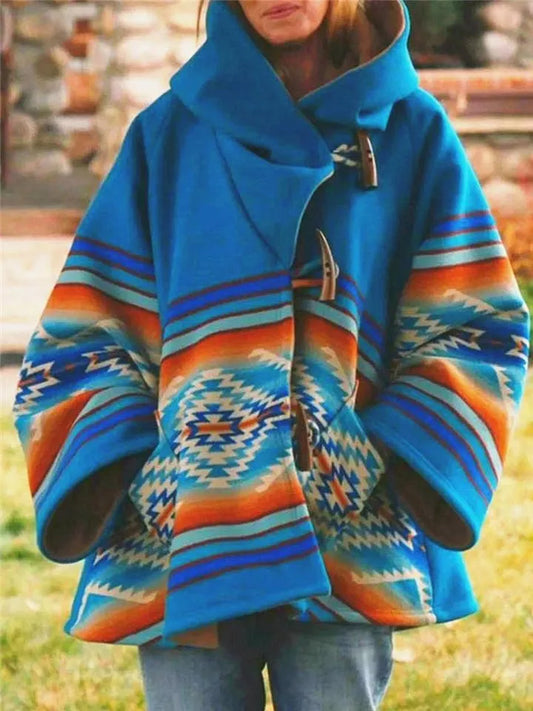 AD | Boho tribal-mönstrad kappa med huva