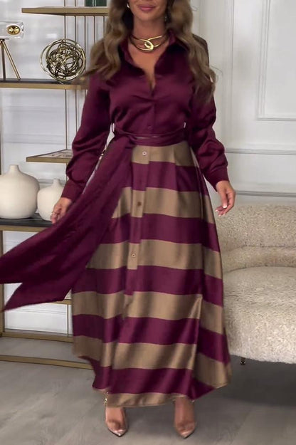 AD | Randig maxiklänning med en chic look