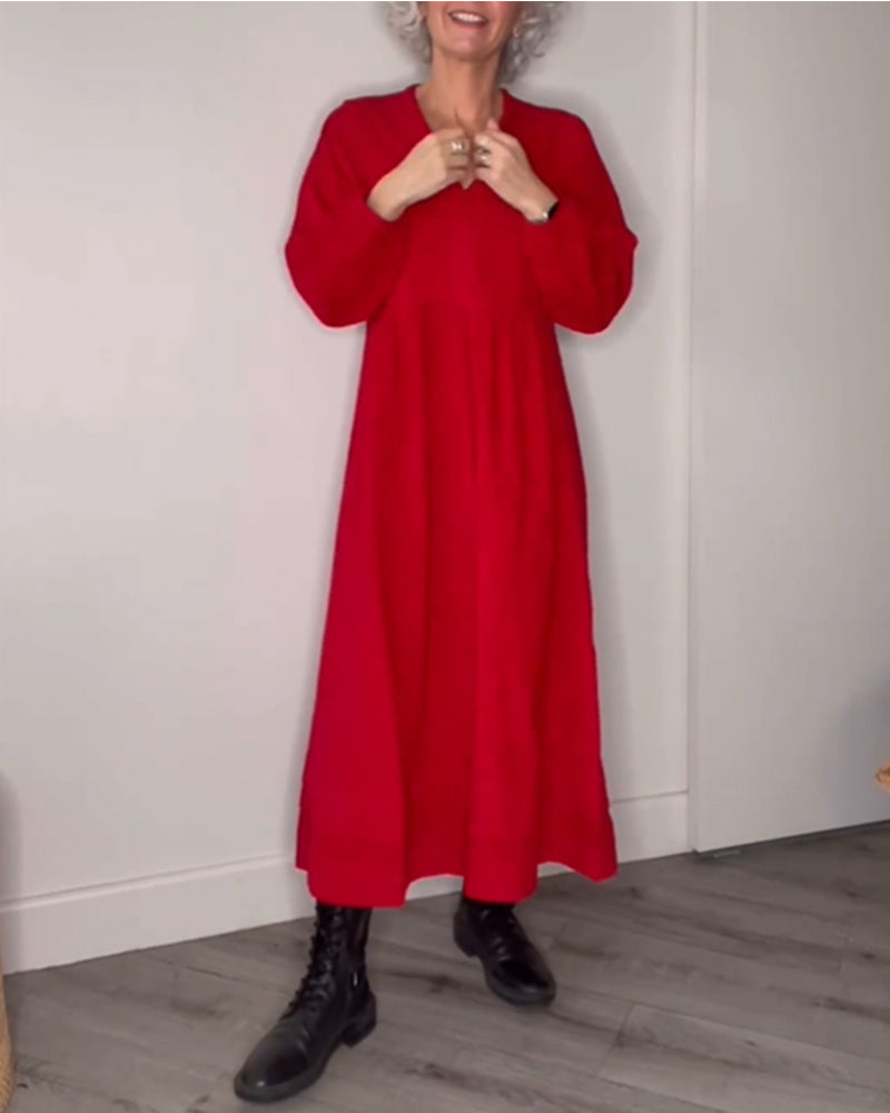 AD | Elegant lång Alana-klänning med fickor