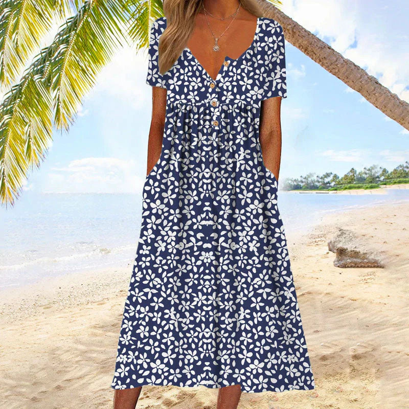 AD | Casual Jurk Met Bloemenprint