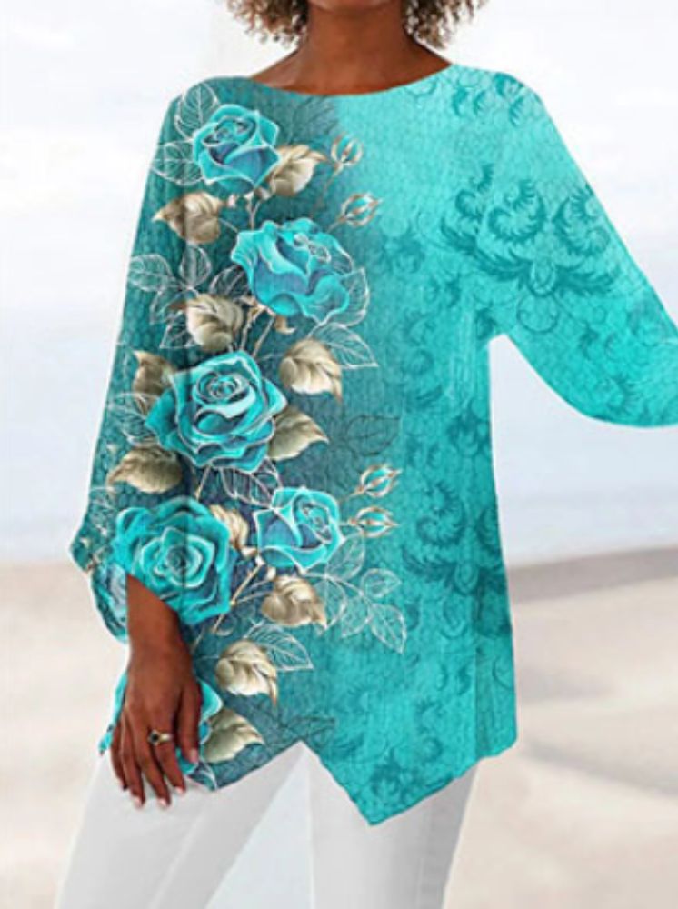 AD | Blus med färgglatt tryck