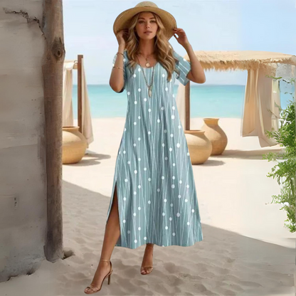 AD | Sommarklänning med prickigt mönster