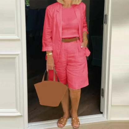 AD | Lyxig ensemble med blazer och shorts för kvinnor
