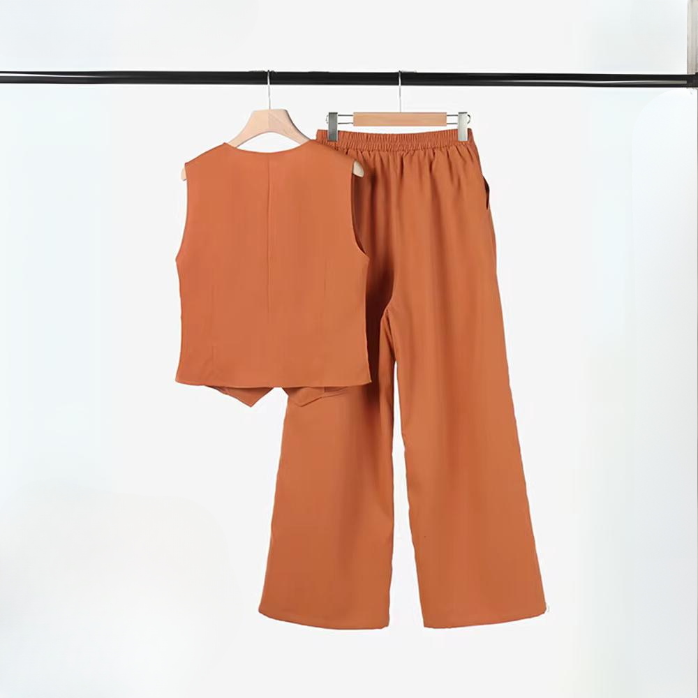 AD | Elegant set för kvinnor - topp och byxor