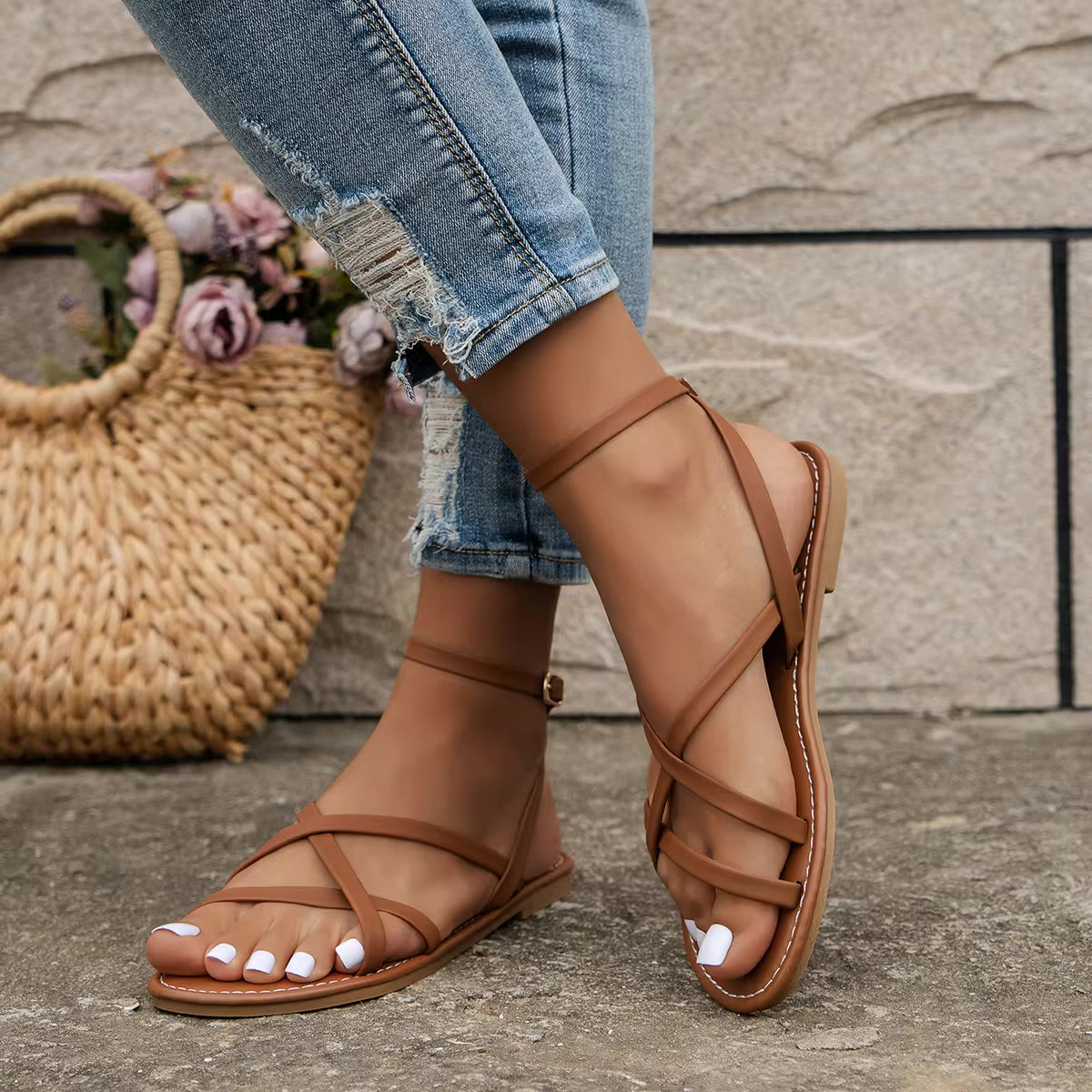 AD | - Eleganta romerska strandsandaler