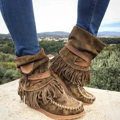 AD | Boho moccasinboots med fransar
