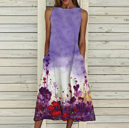 AD | Elegant klänning med blommigt mönster