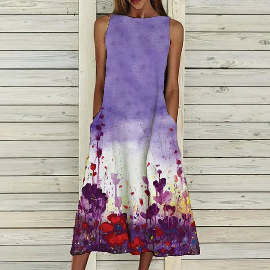 AD | Elegant klänning med blommigt mönster