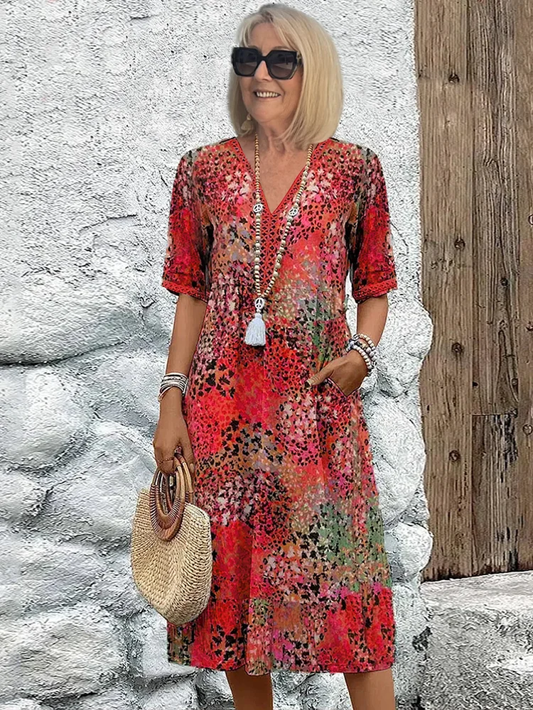AD | Eleganta midiklänningar | Blommiga midiklänningar | Midiklänningar för kvinnor