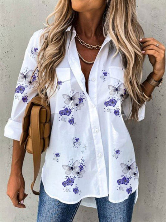 AD | Snygg blus med fjärilsmönster