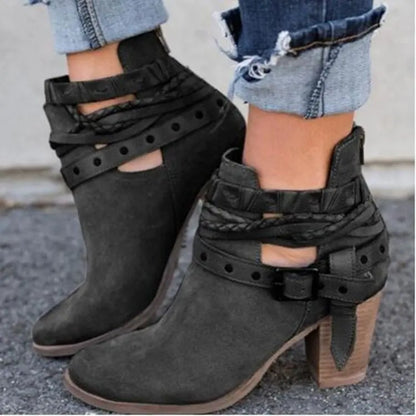 AD | Chica ankelboots med flätad rem