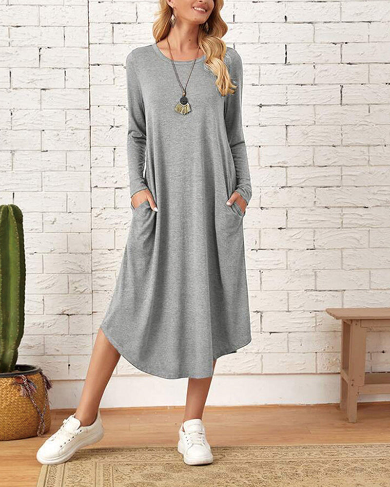 AD | Damklänningar | Midiklänningar | Eleganta långärmade klänningar | Mysiga vardagsklänningar