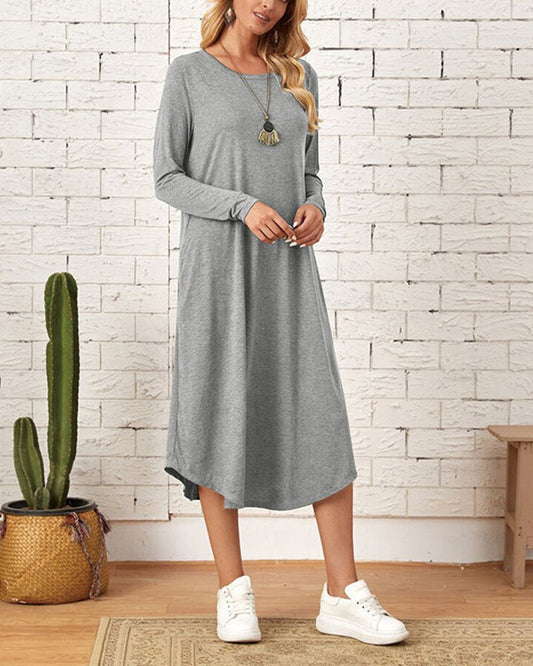 AD | Damklänningar | Midiklänningar | Eleganta långärmade klänningar | Mysiga vardagsklänningar