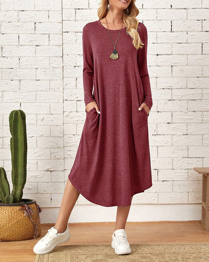 AD | Damklänningar | Midiklänningar | Eleganta långärmade klänningar | Mysiga vardagsklänningar