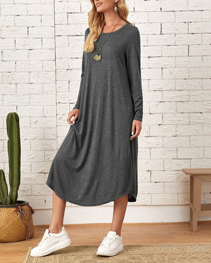AD | Damklänningar | Midiklänningar | Eleganta långärmade klänningar | Mysiga vardagsklänningar