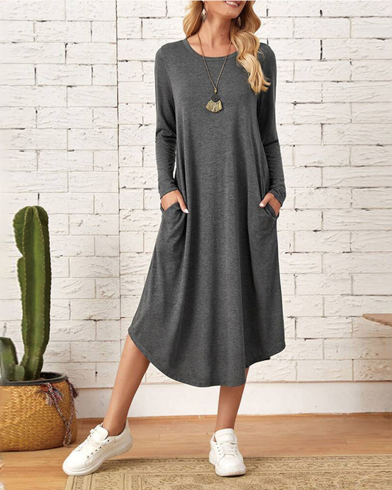 AD | Damklänningar | Midiklänningar | Eleganta långärmade klänningar | Mysiga vardagsklänningar