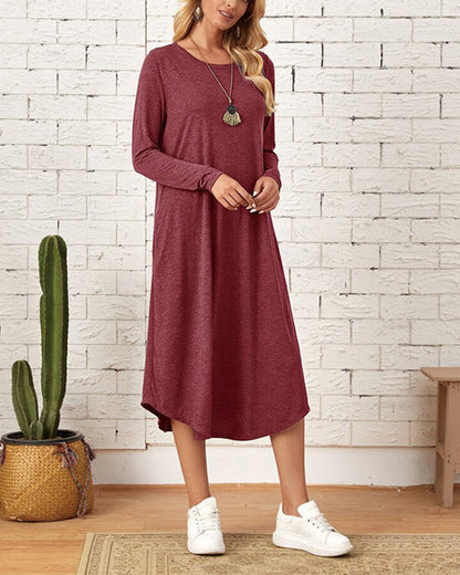 AD | Damklänningar | Midiklänningar | Eleganta långärmade klänningar | Mysiga vardagsklänningar