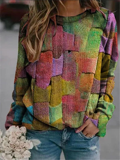 AD | Strukturerad patchwork-tröja