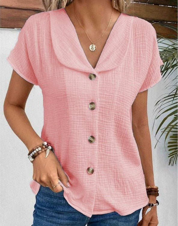 AD | Elegant & snygg blus med knappar och krage