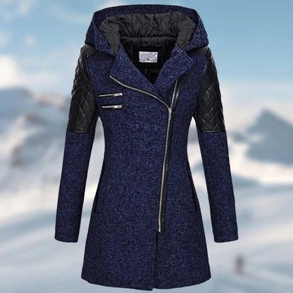 AD | Elegant asymmetrisk kappa i ullblandning