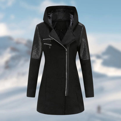 AD | Elegant asymmetrisk kappa i ullblandning