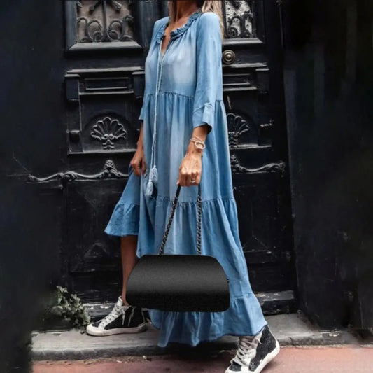 AD | Lång klänning i denim