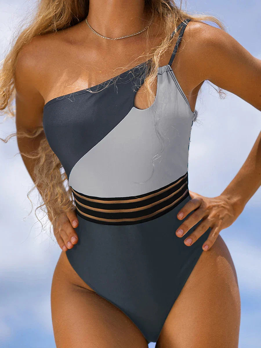 AD | Bikini baddräkt för kvinnor tygpanel patchwork kropp