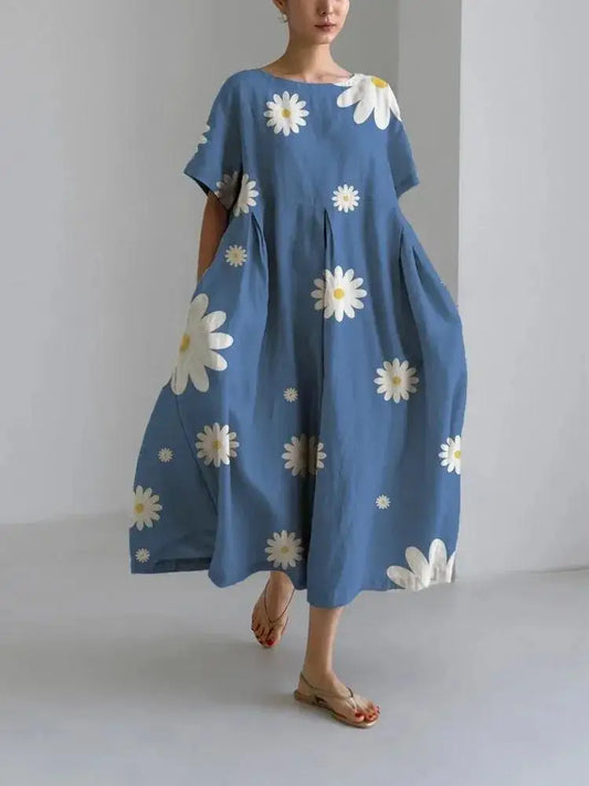 AD - blommig maxiklänning