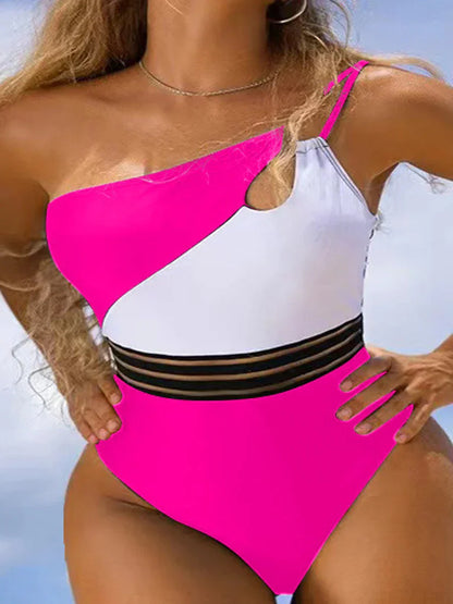 AD | Bikini baddräkt för kvinnor tygpanel patchwork kropp