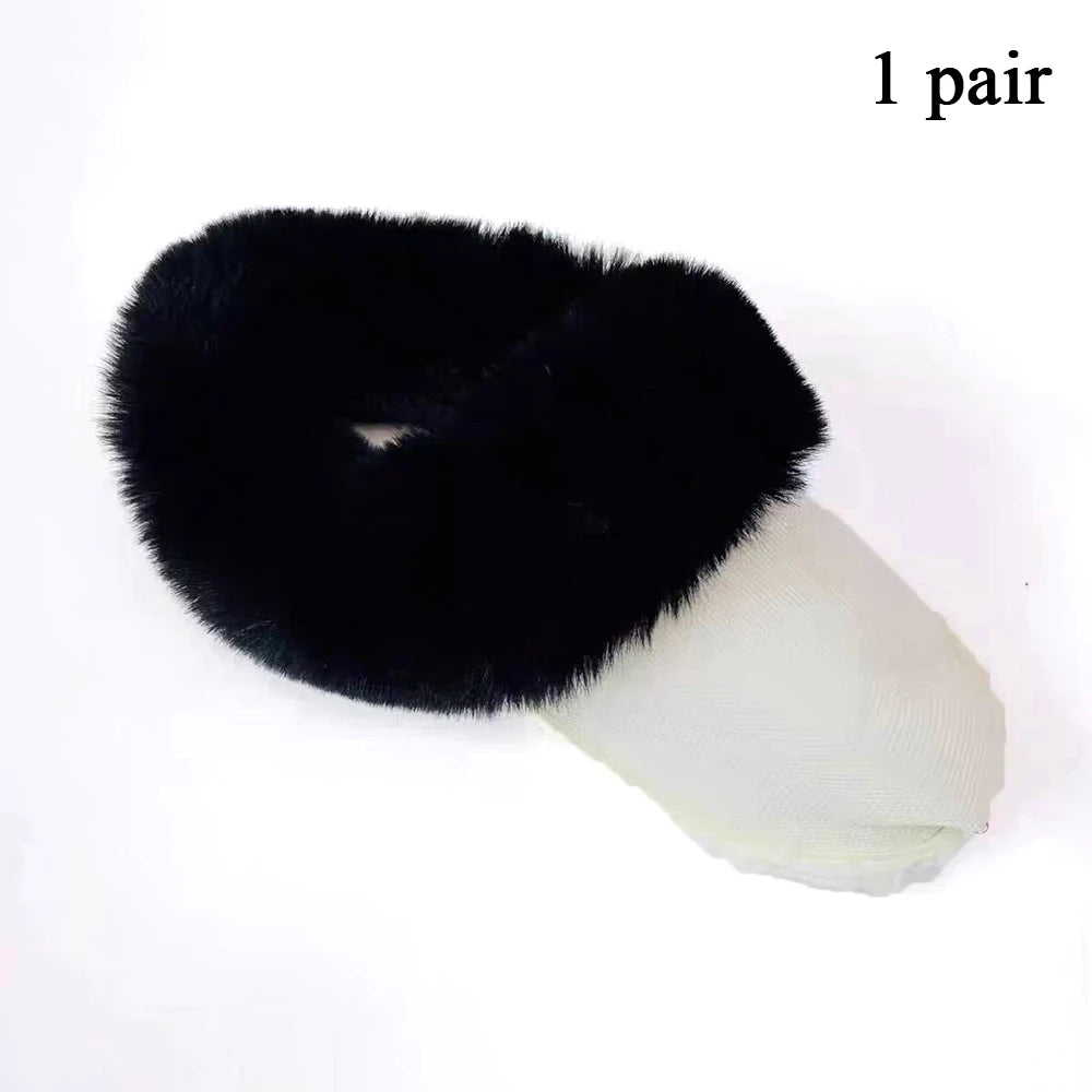 2024 Winter Furry Slippers Inserts Fur Insoles Shoe Clogs Shoes Liners Removable Soft Thickened Plush Cover Warm Lined