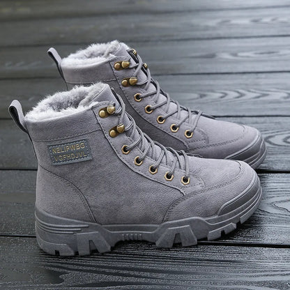 Winter Plus Velvet Women's Boots Thickened Warm Cotton Shoes Suede Thick Soled Non-slip Woman Sneakers Student Casual Snow Boots