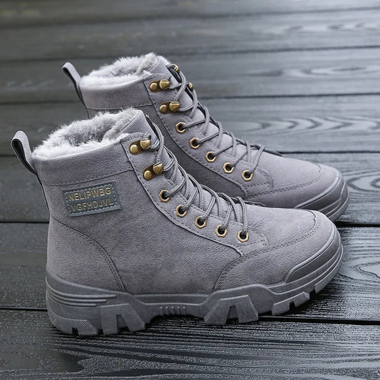 Winter Plus Velvet Women's Boots Thickened Warm Cotton Shoes Suede Thick Soled Non-slip Woman Sneakers Student Casual Snow Boots