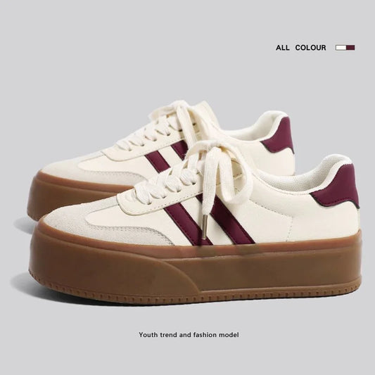 Retro Design Platfrom Shoes Women Winter Warm Shoes For Woman Luxury Thick Sole Chunky Sneakers Girls Sports Shoes