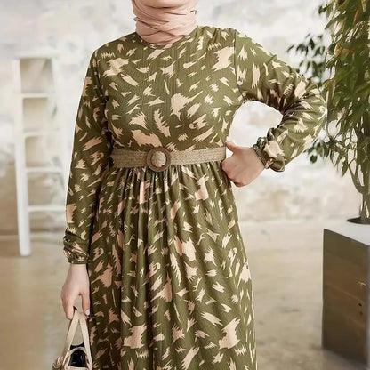 AD | Elegant långklänning med tryck