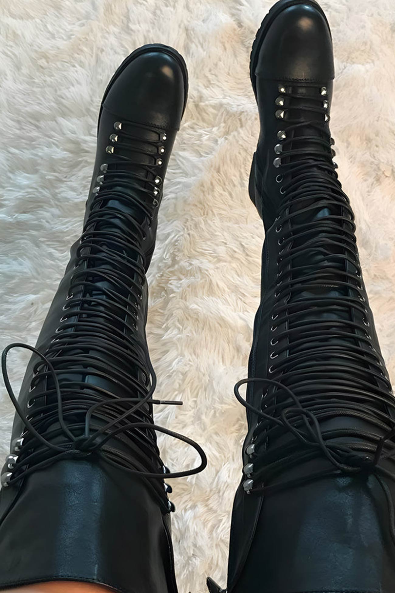 AD | Over-the-knee-stövlar med snörning