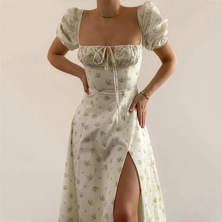 AD | Spring French Backless Slim-fit Halter Trending Sexiga midiklänningar