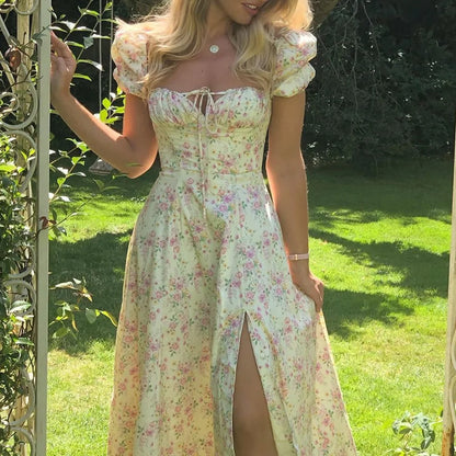 AD | Spring French Backless Slim-fit Halter Trending Sexiga midiklänningar