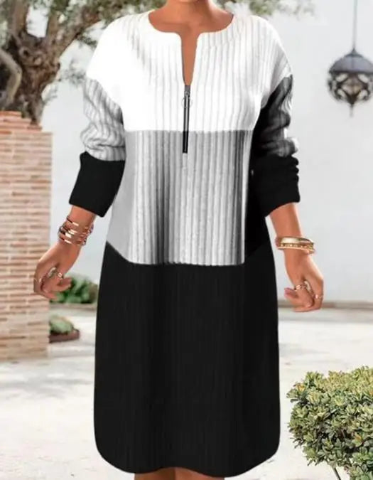 AD | Snygg damklänning med dragkedja för en elegant look