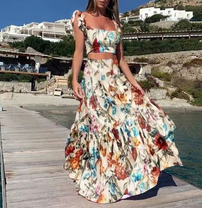 AD | Sexig tvådelad sommarklänning med boho-tryck