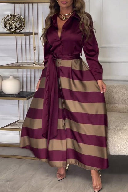 AD | Randig maxiklänning med en chic look