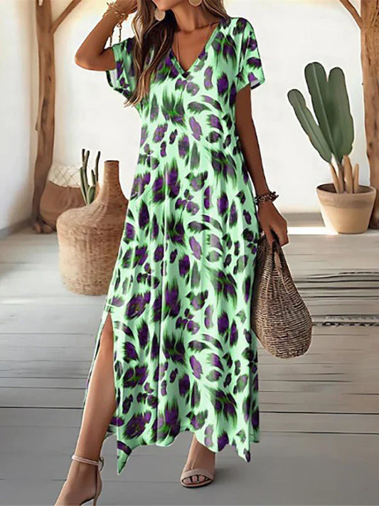 AD | Fashionabel långklänning med sommartryck