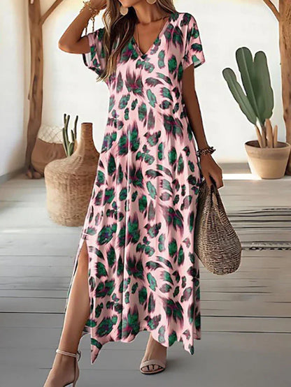 AD | Fashionabel långklänning med sommartryck